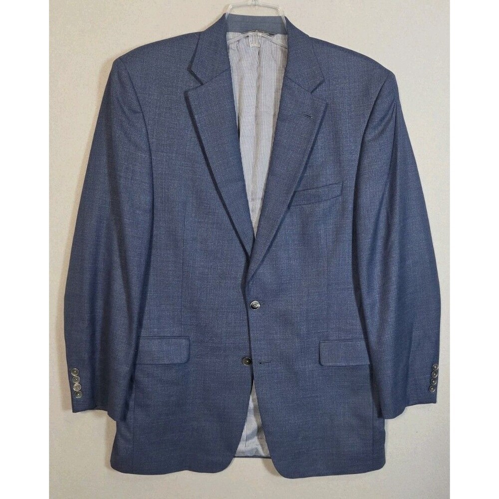 Jack Victor Exclusive Collection Blazer Mens 42L Blue Wool Luxorwood Sportscoat